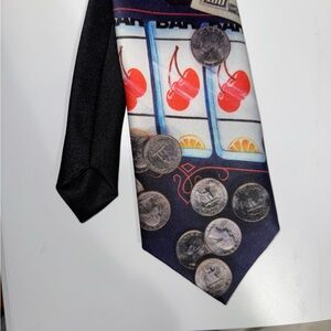 Ralph Marlin Tie with casino and Vegas design